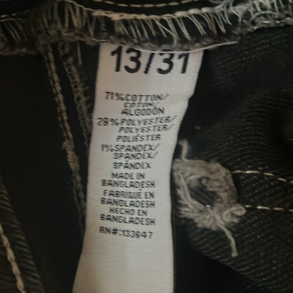 Celebrity Pink Womens Frayed Mini Skirt in Washed Black Denim Sz 13/31 - Picture 6 of 6